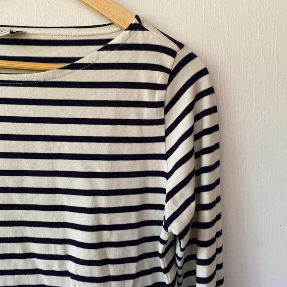 J. Crew Factory Blouse Women's Size XS Striped Preppy Mixed Material Cuffs - Picture 3 of 6